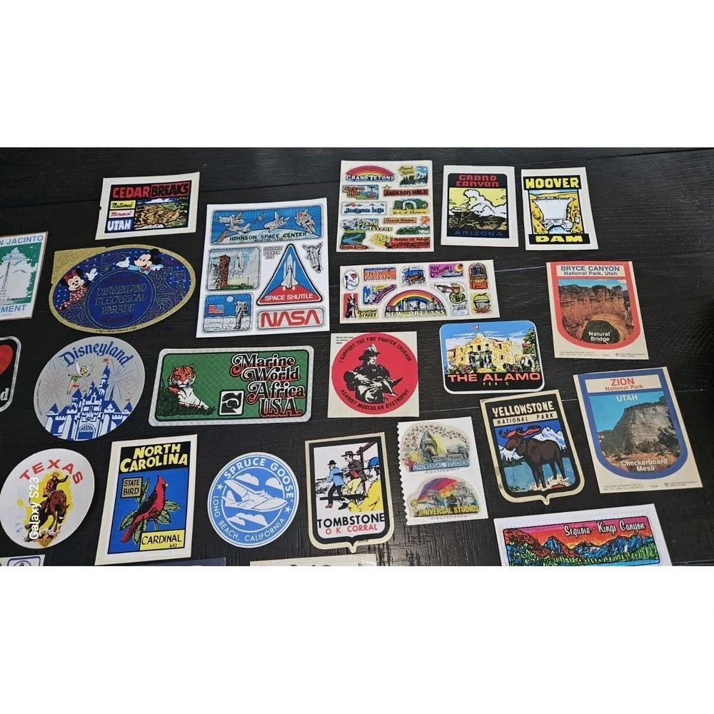 Vintage USA Travel Luggage Sticker Collection Huge Lot Of 167 Some Sheets